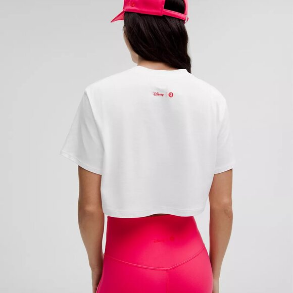 Disney x lululemon All Yours Cropped T-Shirt NWT Minnie White - Picture 7 of 9
